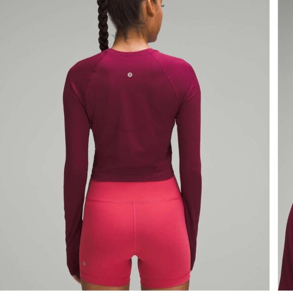Lululemon Swiftly Tech Cropped Long-Sleeve Shirt 2.0  sz14 NWOT - Picture 1 of 6